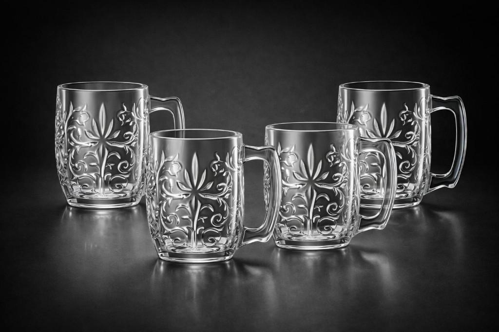 Deze set bevat 4 glazen - Cristalleria Italiana., Ophalen, Nieuw, Glas, Glas of Glazen