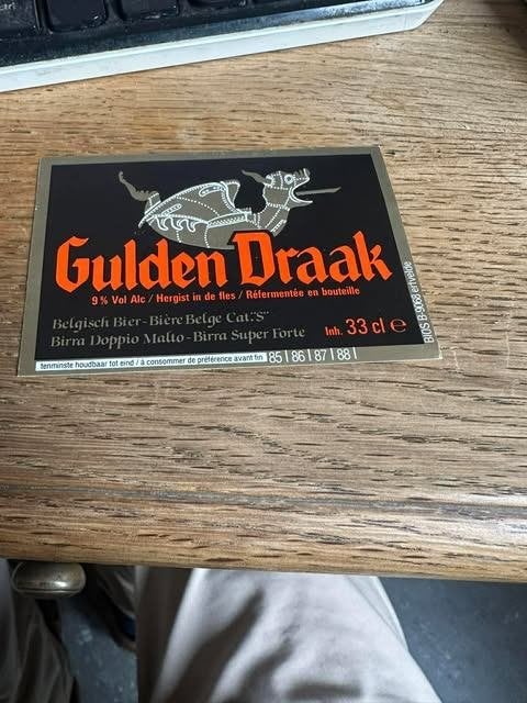 Gulden draak etiket label 33 cl, Ophalen of Verzenden, Nieuw, Overige typen, Overige merken