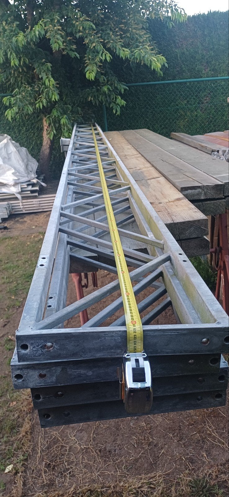 4 gegalvaniseerde metalen dakspanten liggers, Ophalen