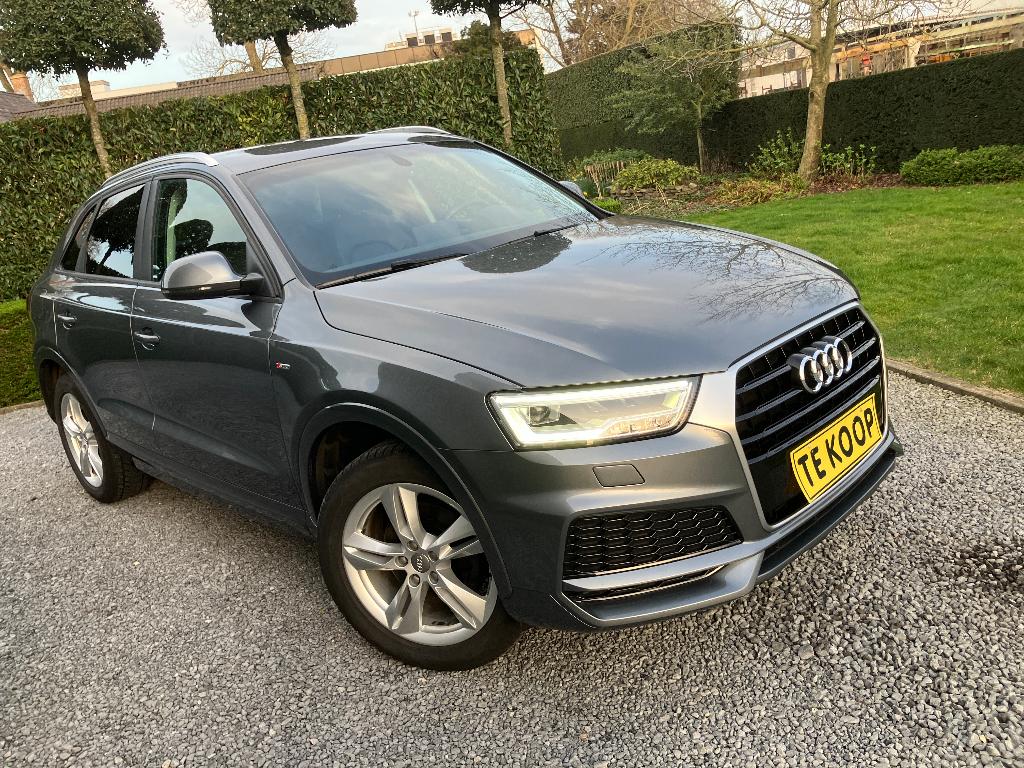 AUDI  Q3  benzine  S - line, Autos, Audi, Cuir, Argent ou Gris, Achat, Euro 6