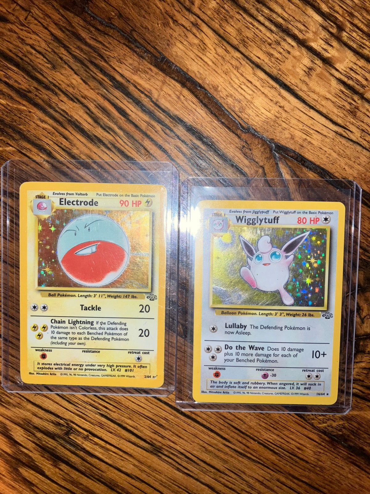Jungle holo Electrode, Wigglytuff, Vaporeon, Flareon + Promo, Enlèvement ou Envoi, Utilisé
