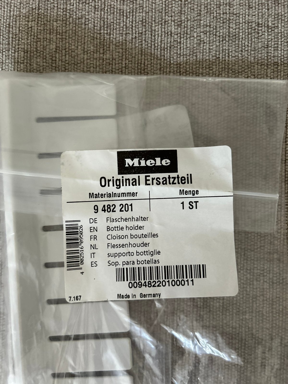 Flessenhouder Miele koelkast, Enlèvement, Neuf