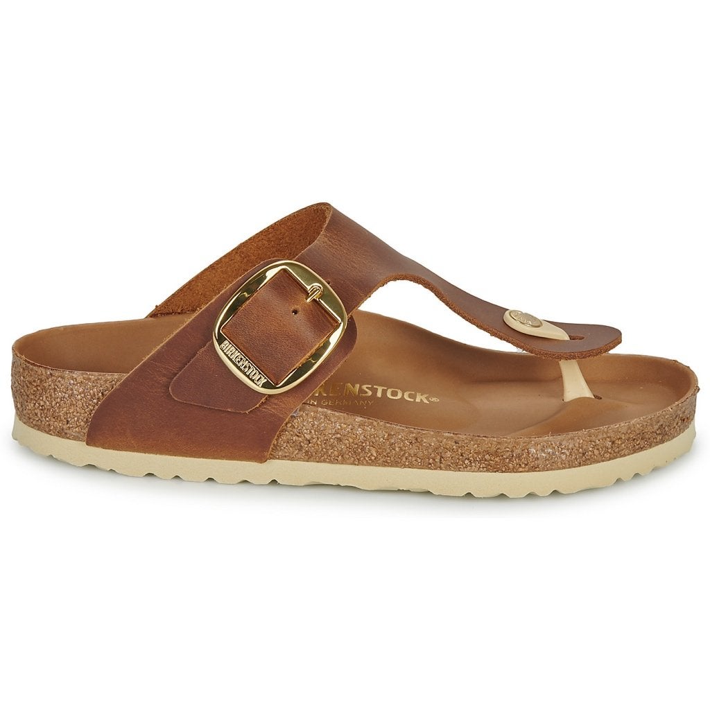 Birkenstock Gizeh Big Buckle Natural Leather nette staat 37, Kleding | Dames, Schoenen, Slippers, Bruin, Ophalen of Verzenden