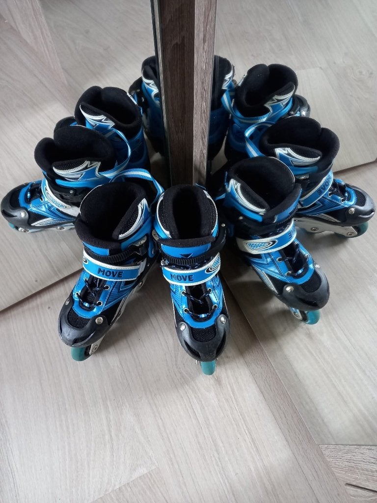Inline skates kinderen MOVE Adam maat S 30-33 blauw-zwart, Sport en Fitness, Skeelers, Kinderen, Inline skates 4 wielen, Ophalen