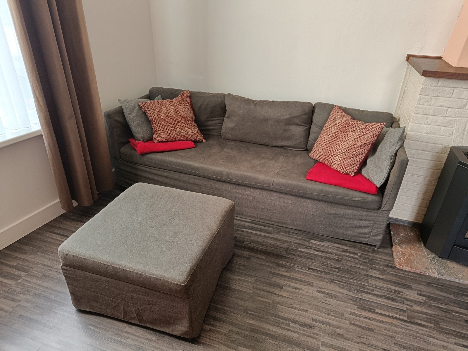 zetelbed grijs Ikea, comfortabele 3-zitter., Enlèvement