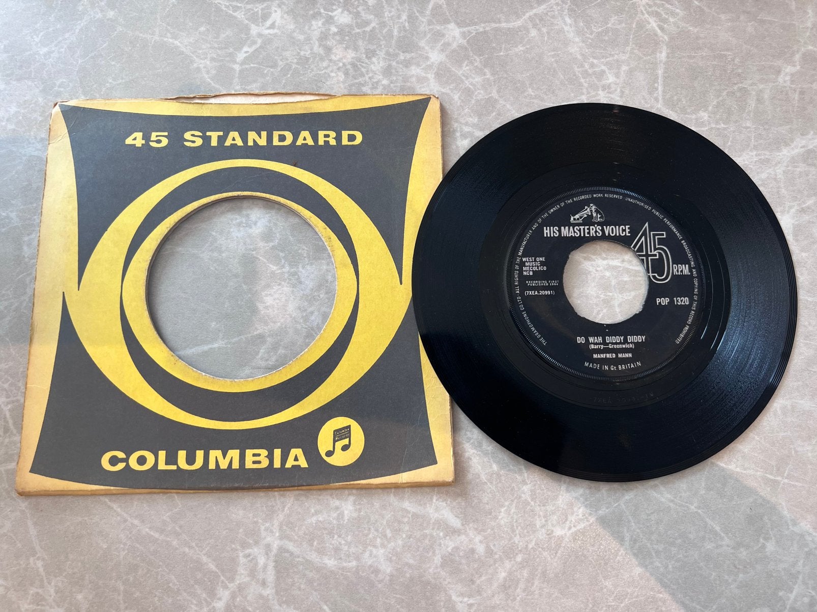Vinyl 7" 45RPM Manfred Mann, Cd's en Dvd's, Vinyl Singles, Gebruikt, Pop, 7 inch, Ophalen of Verzenden