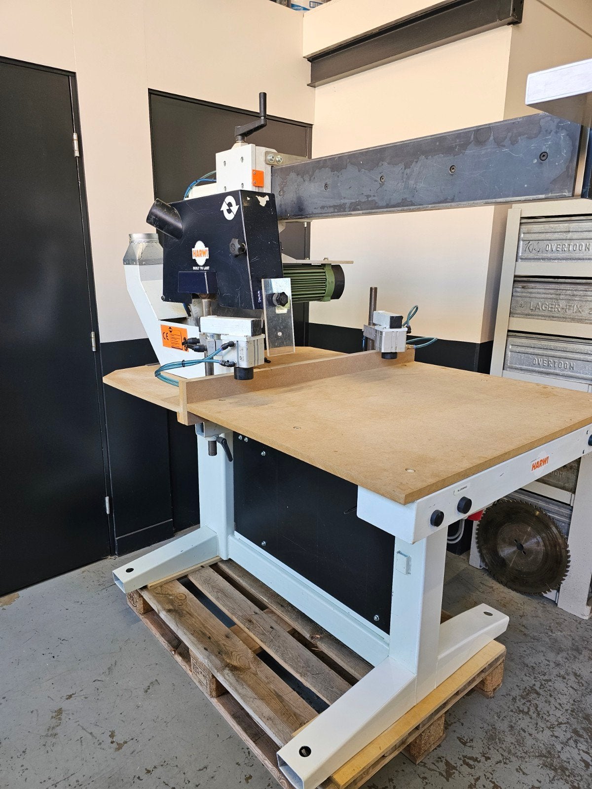 Harwi afkortzaag 625H Automatic 5 KW, Doe-het-zelf en Bouw, Ophalen, Gebruikt, Afkortzaag, Harwi