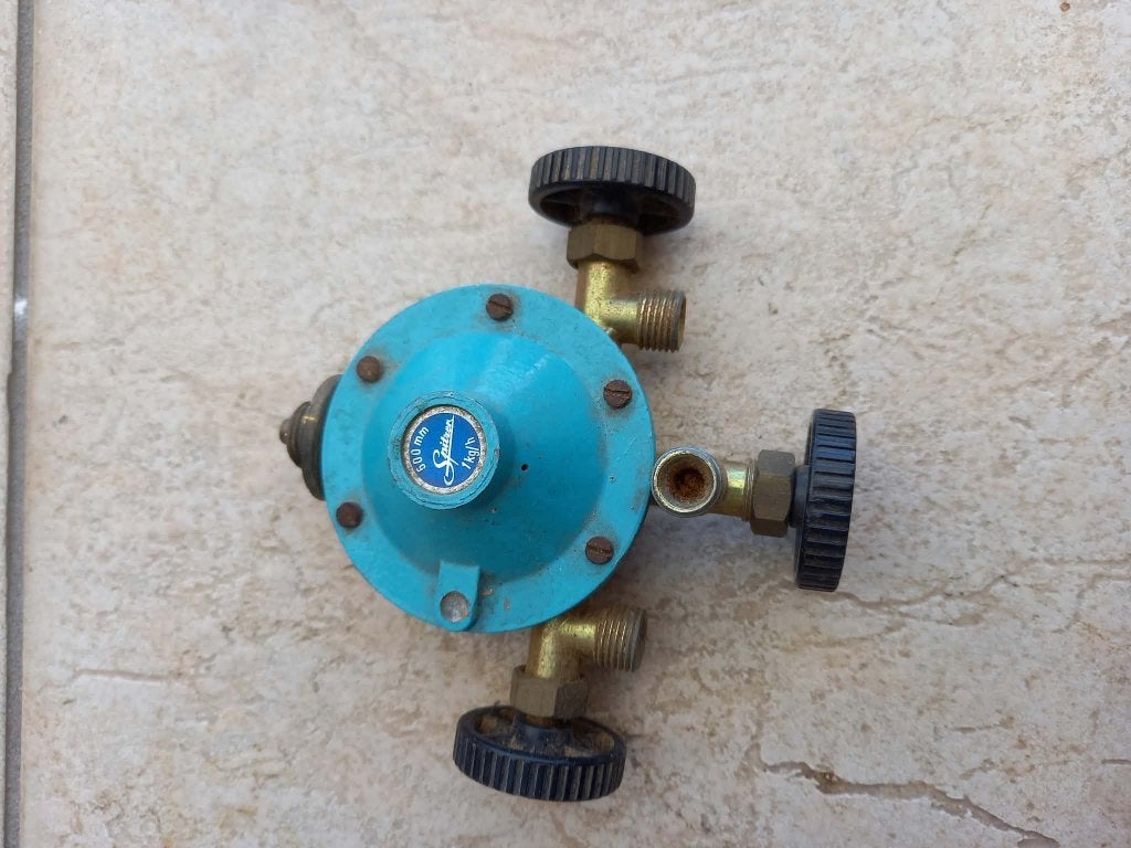 gasontspanner drieweg Campinggaz, Ophalen of Verzenden, Gebruikt