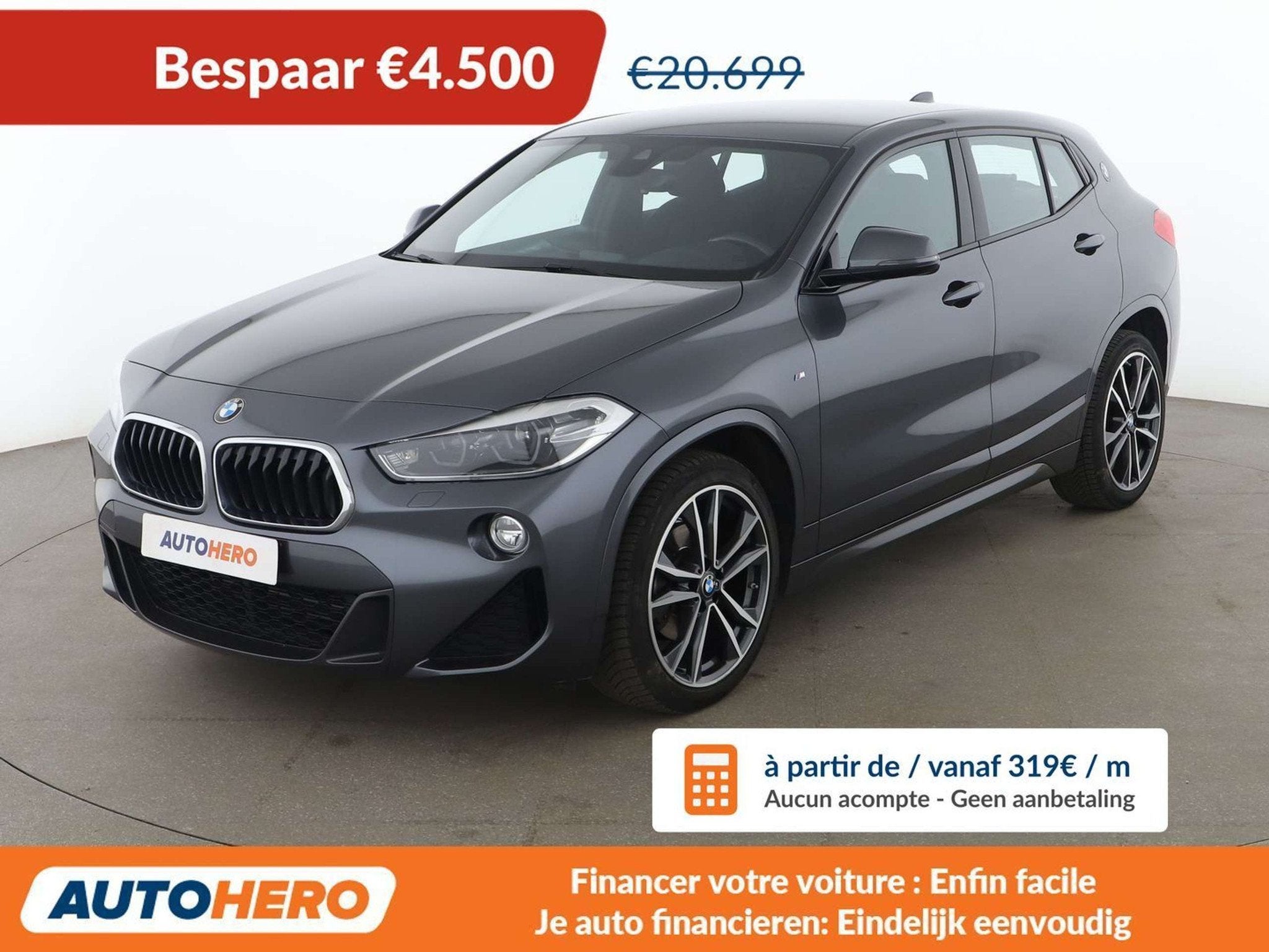 BMW X2 sDrive 18i M Sport (année de construction 2019), Autos, Argent ou Gris, Alcantara, 5 portes, 5 places