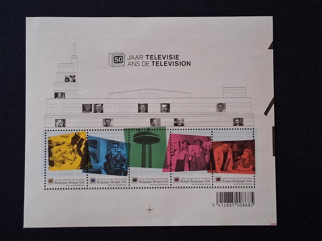Feuillet Belgique 2003 - 50 ans de Télévision - Neuf, Neuf, Enlèvement ou Envoi, Non oblitéré, Art