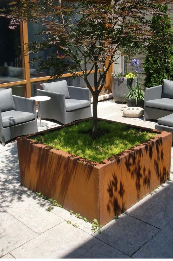 Jardinière acier, corten, Enlèvement, Neuf