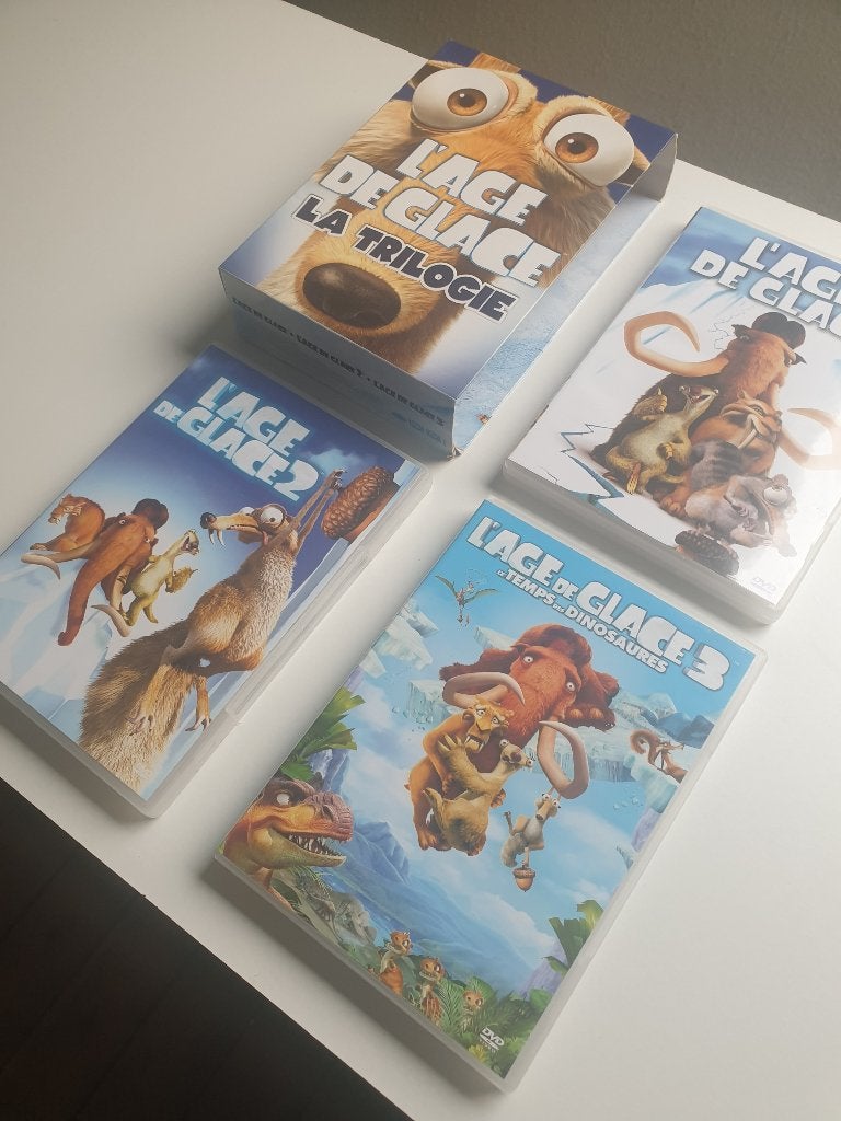 L'AGE DE GLACE (Ice Age) Coffret 3 dvd (Dreamworks), Enlèvement ou Envoi, Utilisé, Américain, Autres types