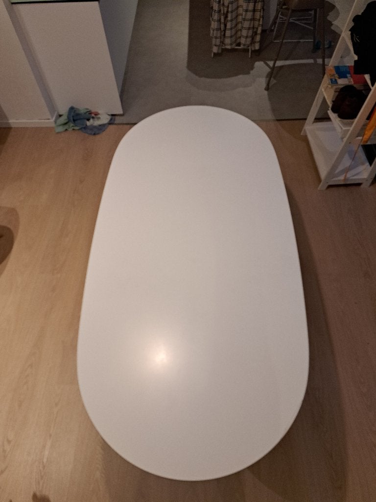 Eettafel - Ovaal - Wit - 185x90, Ophalen, Gebruikt, 50 tot 100 cm, Vijf personen of meer