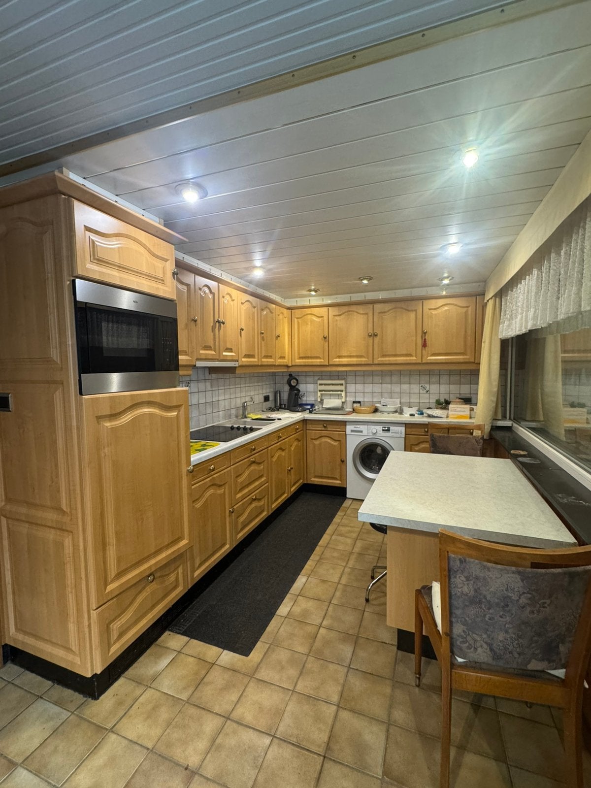 Houten Keuken te koop, Sans poignée, Bois, Brun, Enlèvement