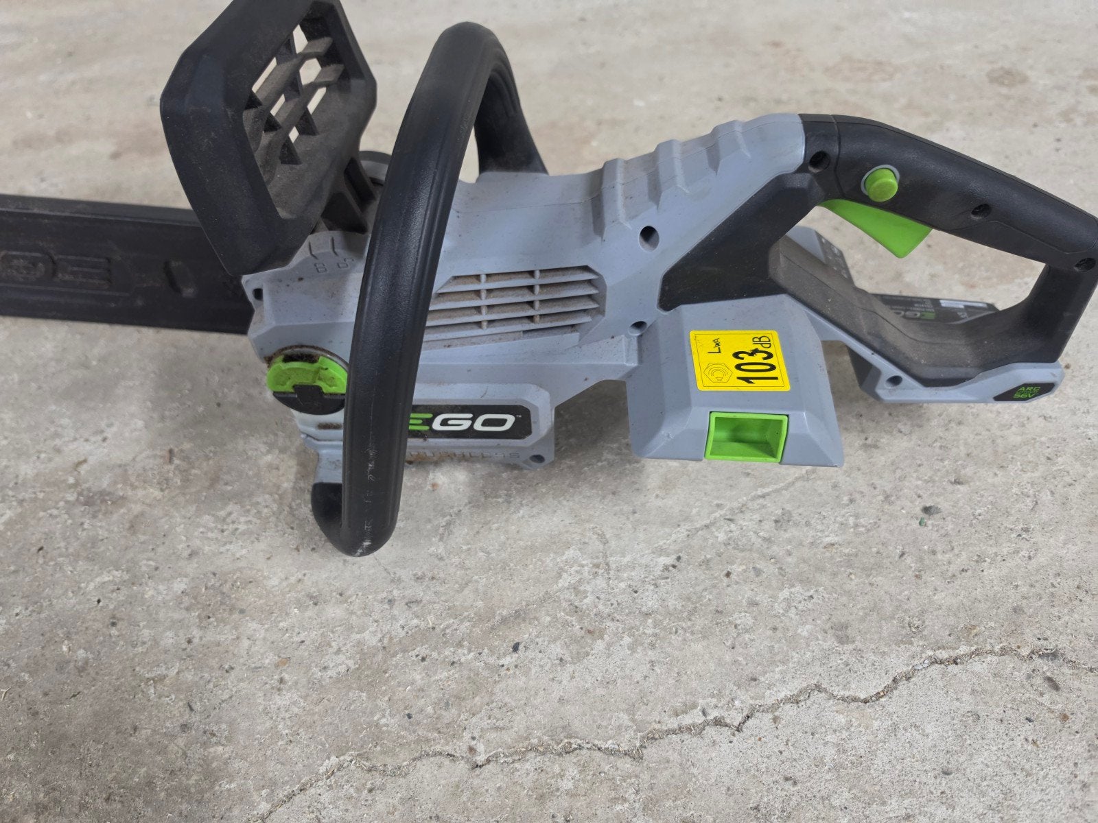 EGO CS1410E accu kettingzaag 35 cm, Ophalen, Gebruikt, Kettingzaag