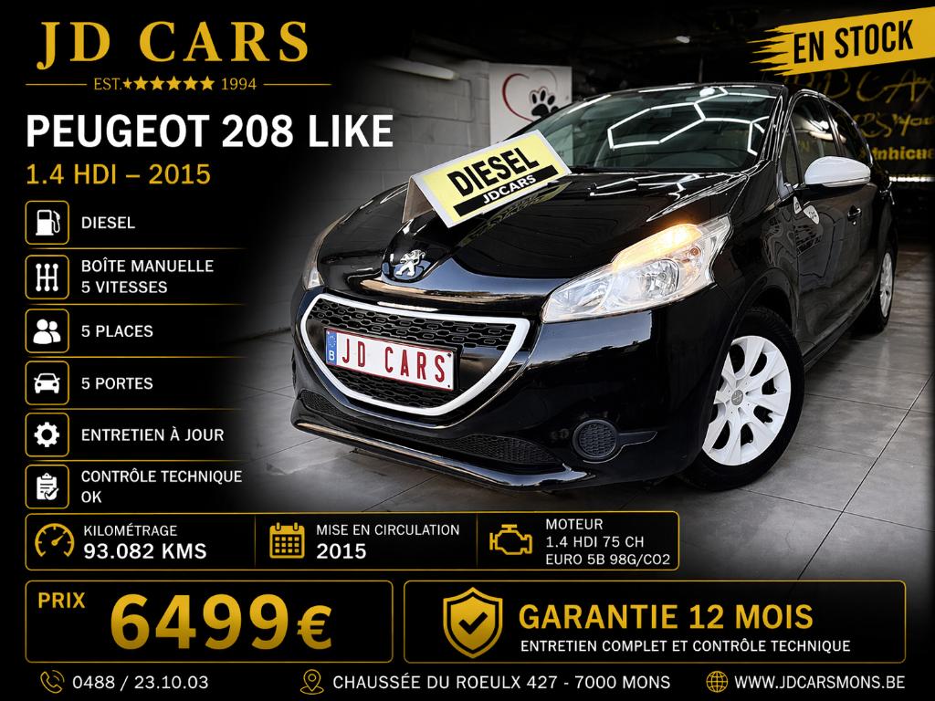 PEUGEOT 206 1.4 HDI ‼️GARANTIE 1 AN CTOK‼️, Auto's, Voorwielaandrijving, Euro 5, Stof, 50 kW