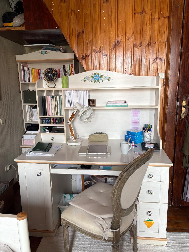 Slaapkamerperceel: bureau, bibliotheek en bed, Huis en Inrichting, Bureaus, Ophalen, Demontabel, Nieuw, Overige merken