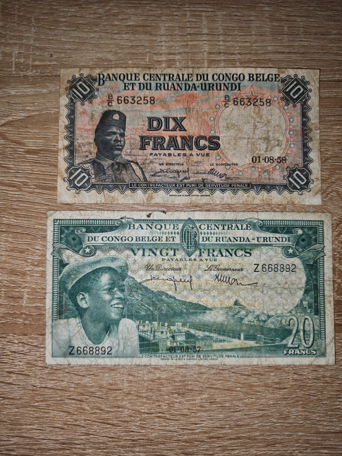 billets de banque congo belge, Timbres & Monnaies, Enlèvement ou Envoi