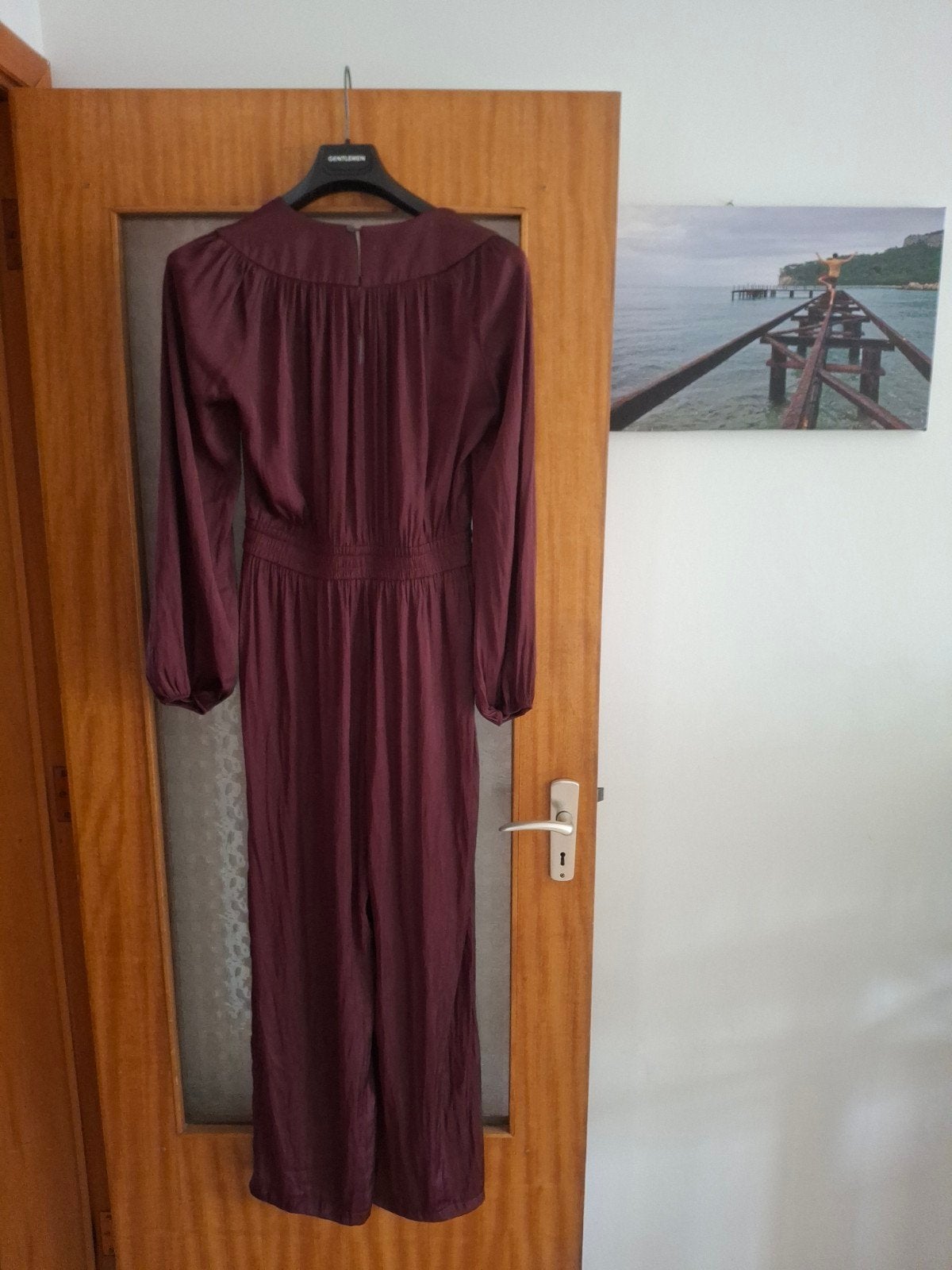 stijlvolle bordeaux jumpsuit (S), Kleding | Dames, Ophalen of Verzenden, Maat 36 (S), Groen
