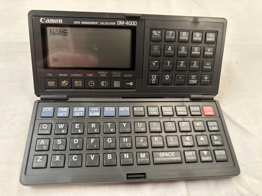 Canon DM 4000 vintage data management calculator, Ophalen of Verzenden, Zo goed als nieuw