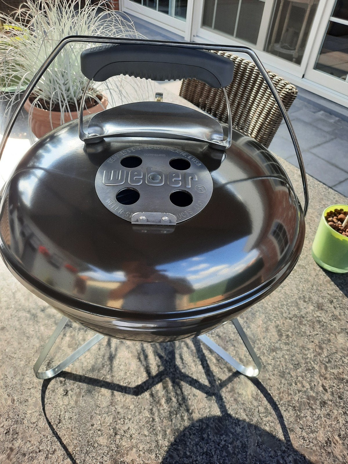 Tafel barbecue Weber, Ophalen