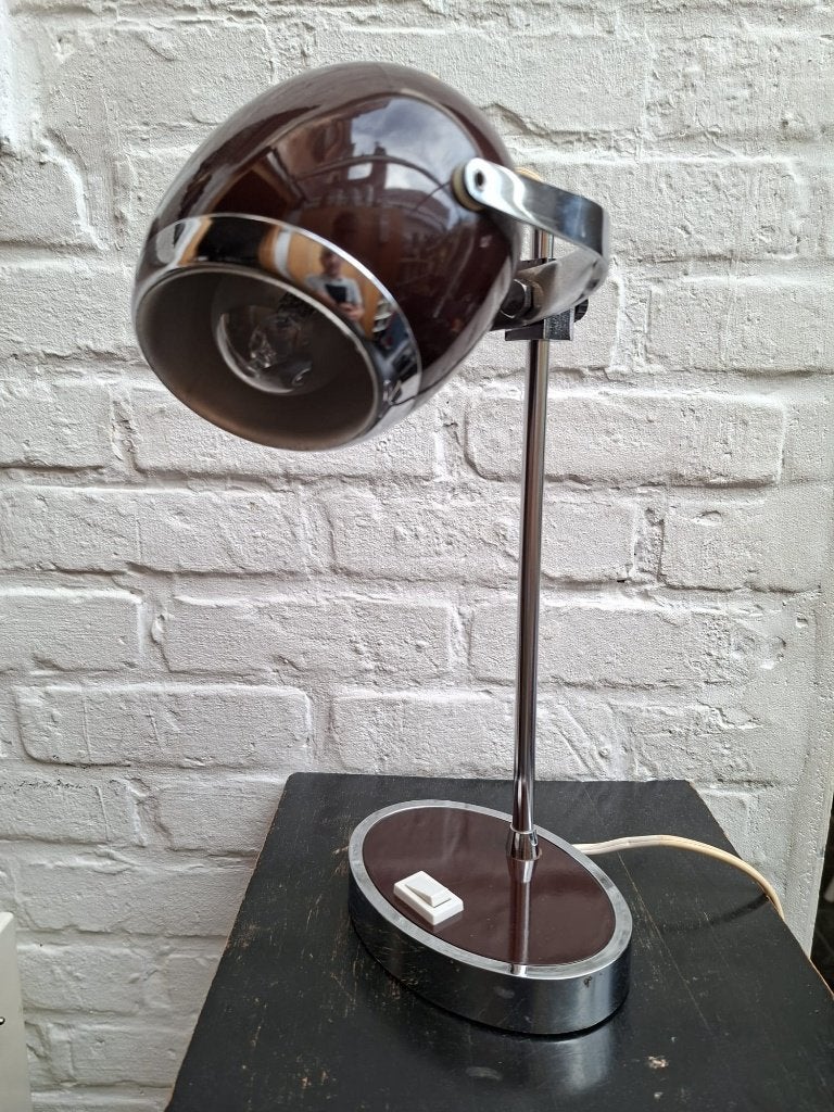 Eyeball lamp ovaal, space age lamp, bureaulamp, 60/70s, Bureaulamp, Overige merken, Vintage, 32 cm