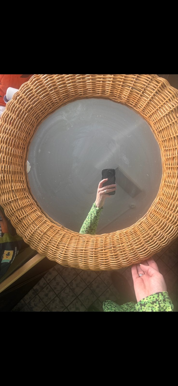 Miroir osier, Enlèvement ou Envoi, Comme neuf