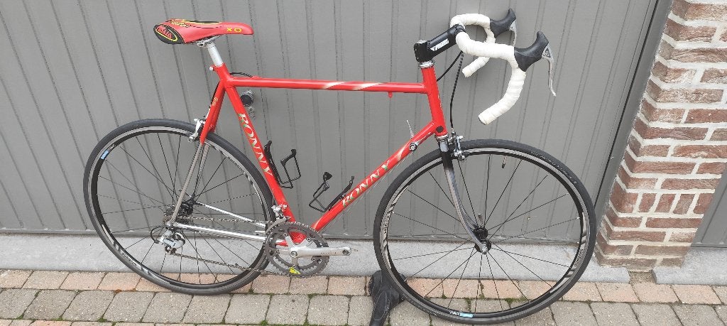 Vélo de course en acier avec support de plaque de cadre, Autres marques, Frein sur jante, 57 à 61 cm, Acier
