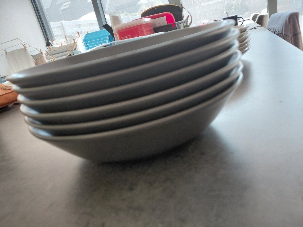 Diepe borden, Huis en Inrichting, Keuken | Servies, Ophalen, Zo goed als nieuw, IKEA, Bord(en)