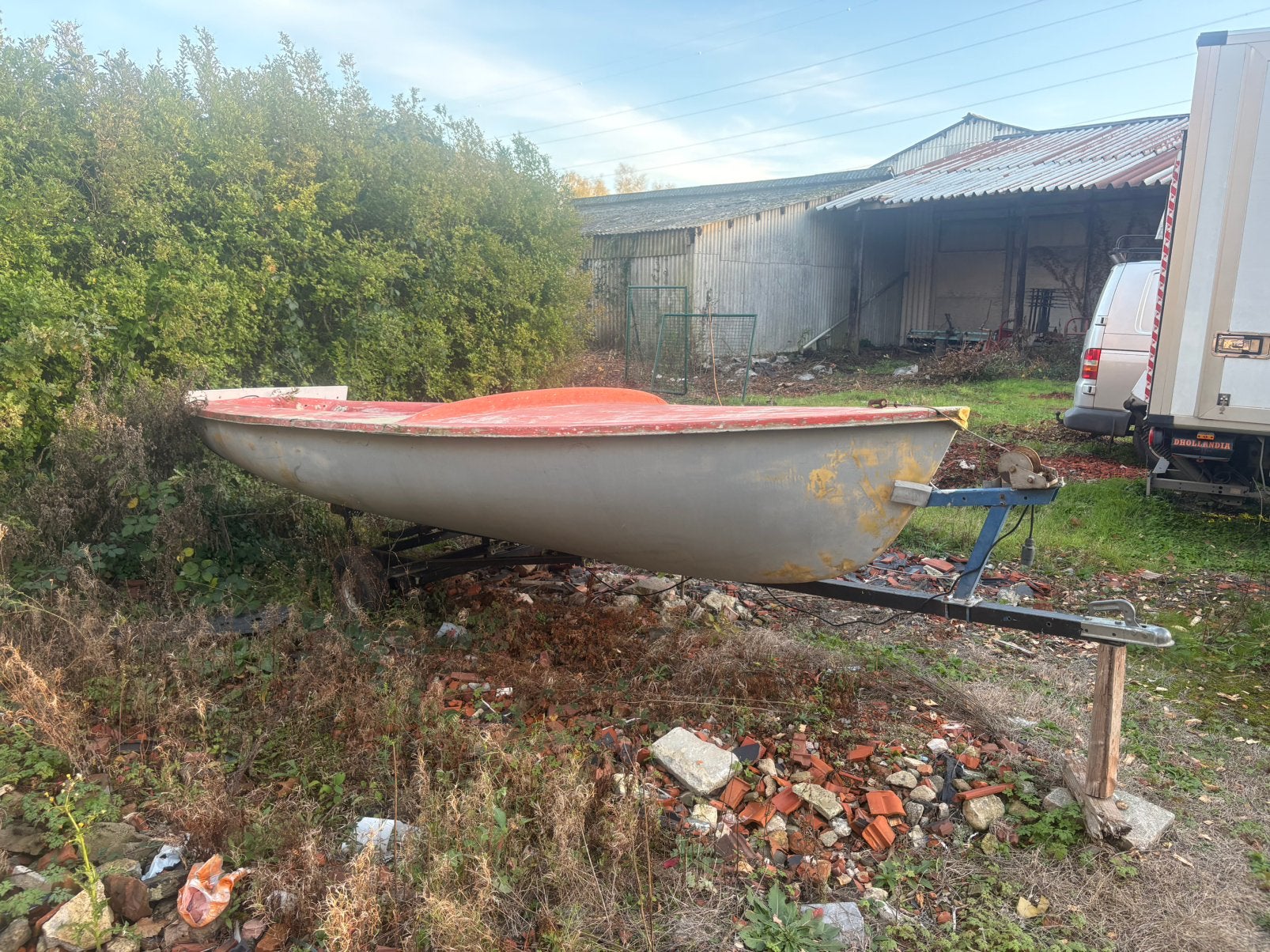 Boot met goede remork, Watersport en Boten, Ophalen, Gebruikt