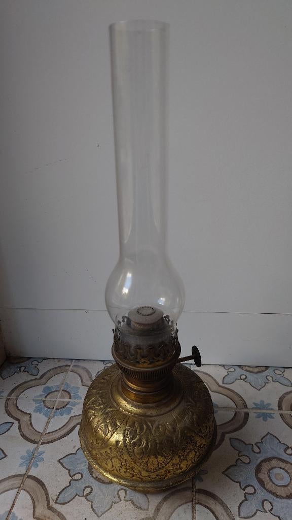 olie lamp goede staat met merk, Antiek en Kunst, Ophalen of Verzenden
