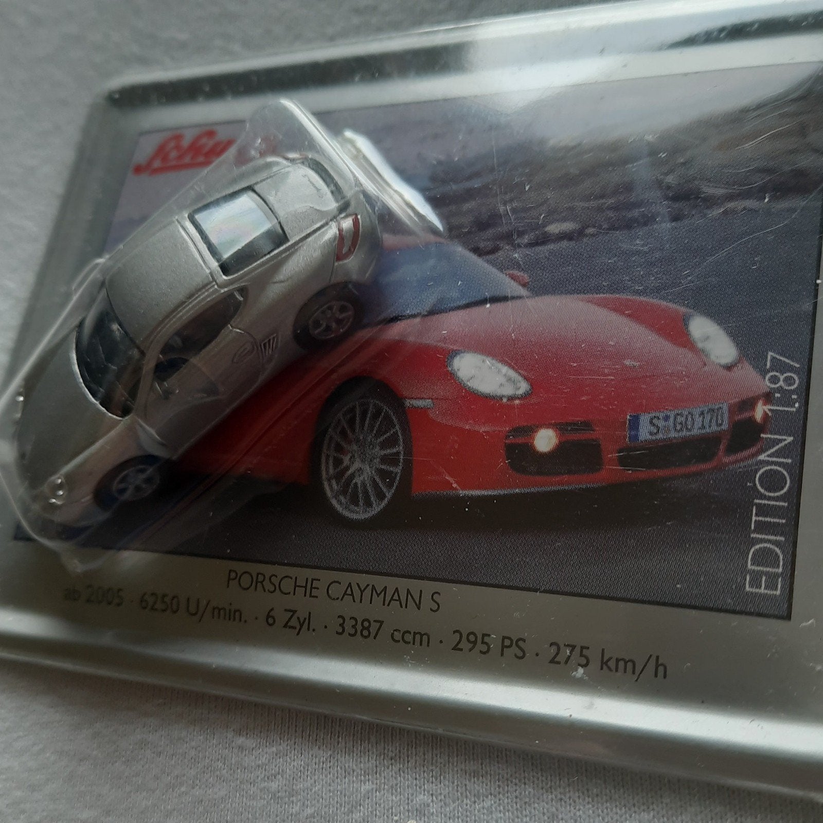 SCHUCO EDITION 1:87* PORSCHE CAYMAN S 2005 *MINT ON PLAQUE*, Ophalen, Nieuw, Auto, Schuco
