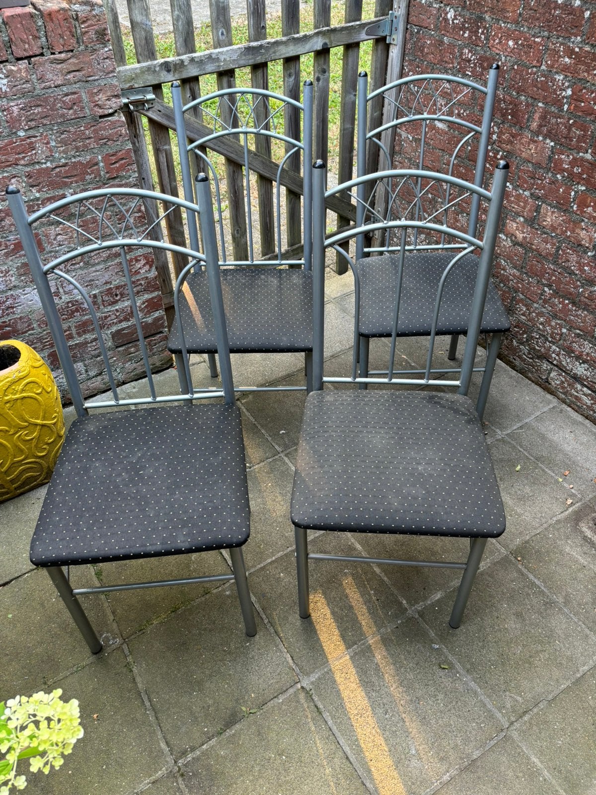 Set van 4 metalen stoelen (Opknappers / Doe-het-zelf), Ophalen, Gebruikt, Metaal, Vier