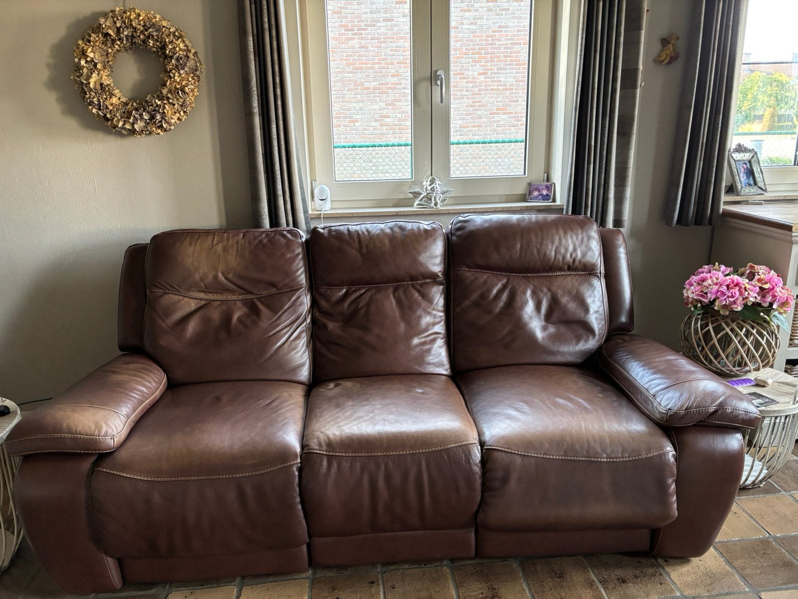 Leren salon Chateau dAx, Ophalen, Gebruikt, Klassiek, Rechte bank