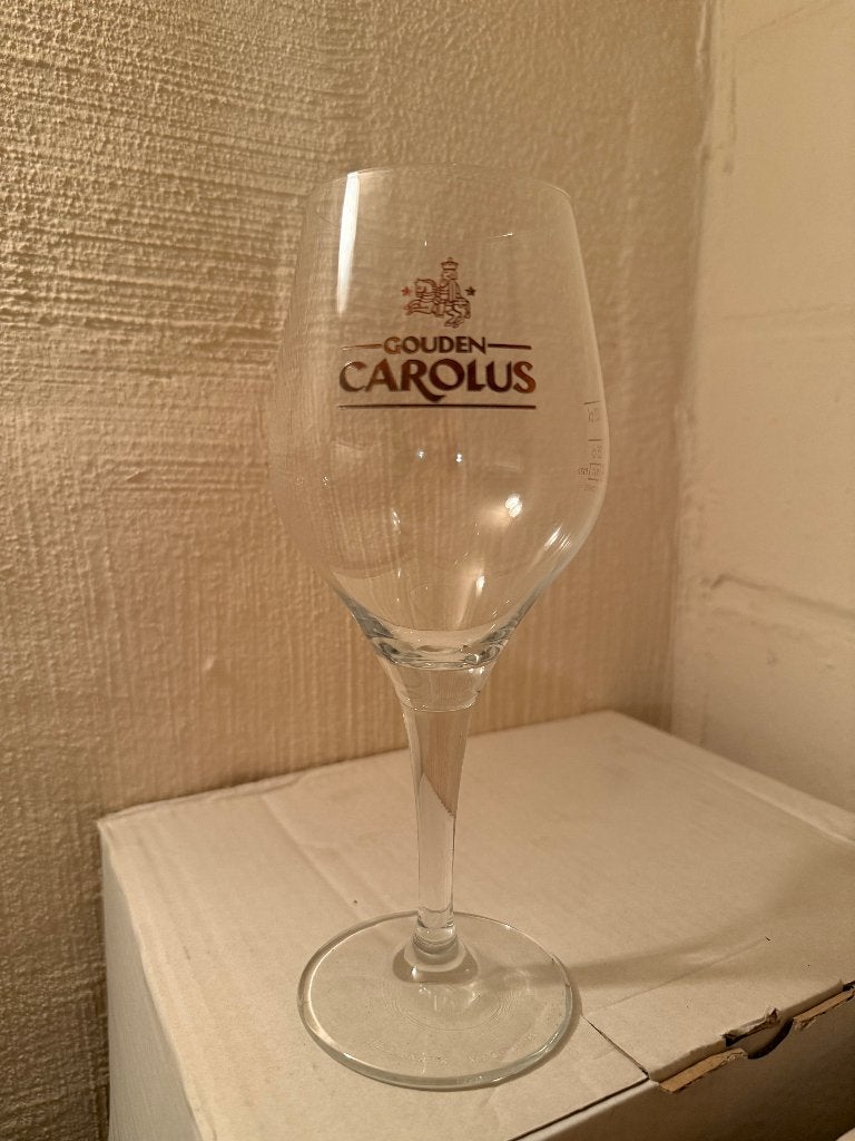 17 Gouden Carolus bierglazen, Ophalen of Verzenden, Zo goed als nieuw, Bierglas