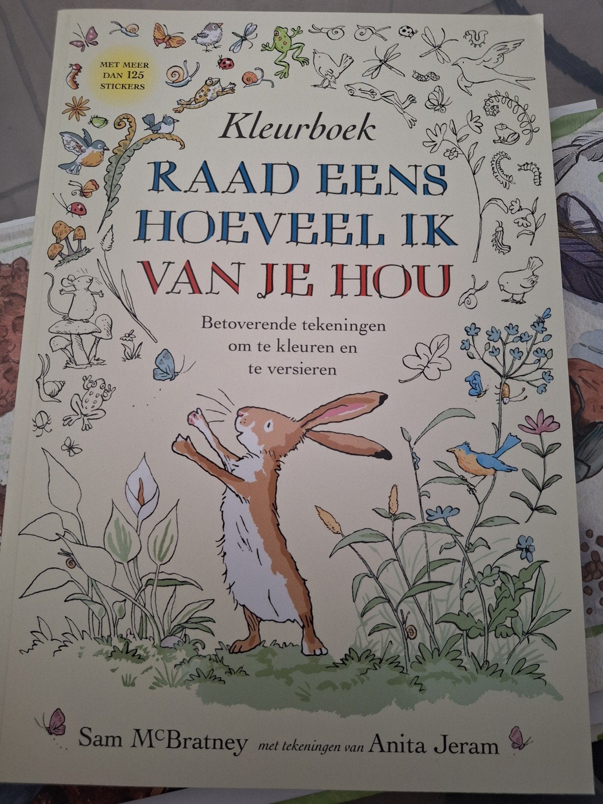 Sam McBratney - Kleurboek raad eens hoeveel ik van je hou, Ophalen of Verzenden, Sam McBratney
