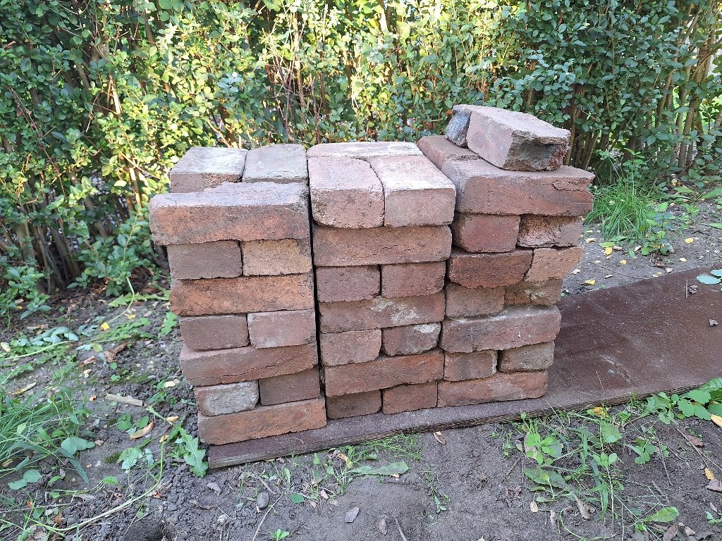 Winterslagse brikken ´Duivels´, Doe-het-zelf en Bouw, Ophalen, Gebruikt, Bakstenen