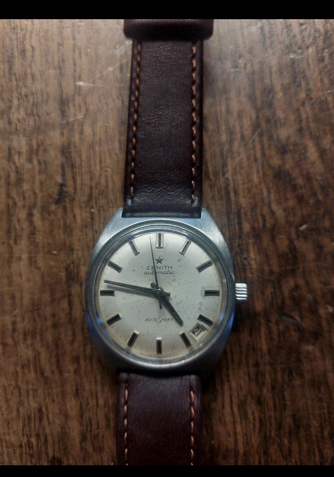 Zenith autosport 23 jewels, Handtassen en Accessoires, Horloges | Heren, Overige merken, Polshorloge, Ophalen of Verzenden, Zilver