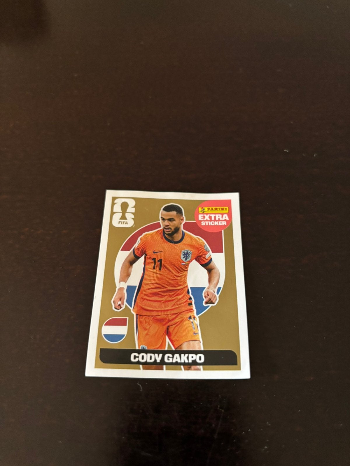 Panini Extra Sticker Gold Cody Gakpo world cup 2026, Verzamelen, Ophalen, Zo goed als nieuw