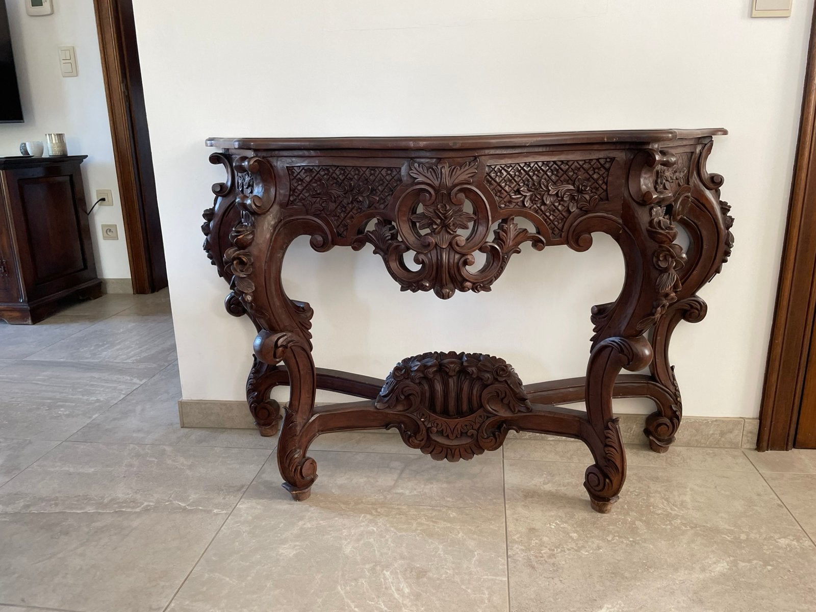 Sidetable Barok B120 x D45 x H 80, Antiek en Kunst, Ophalen