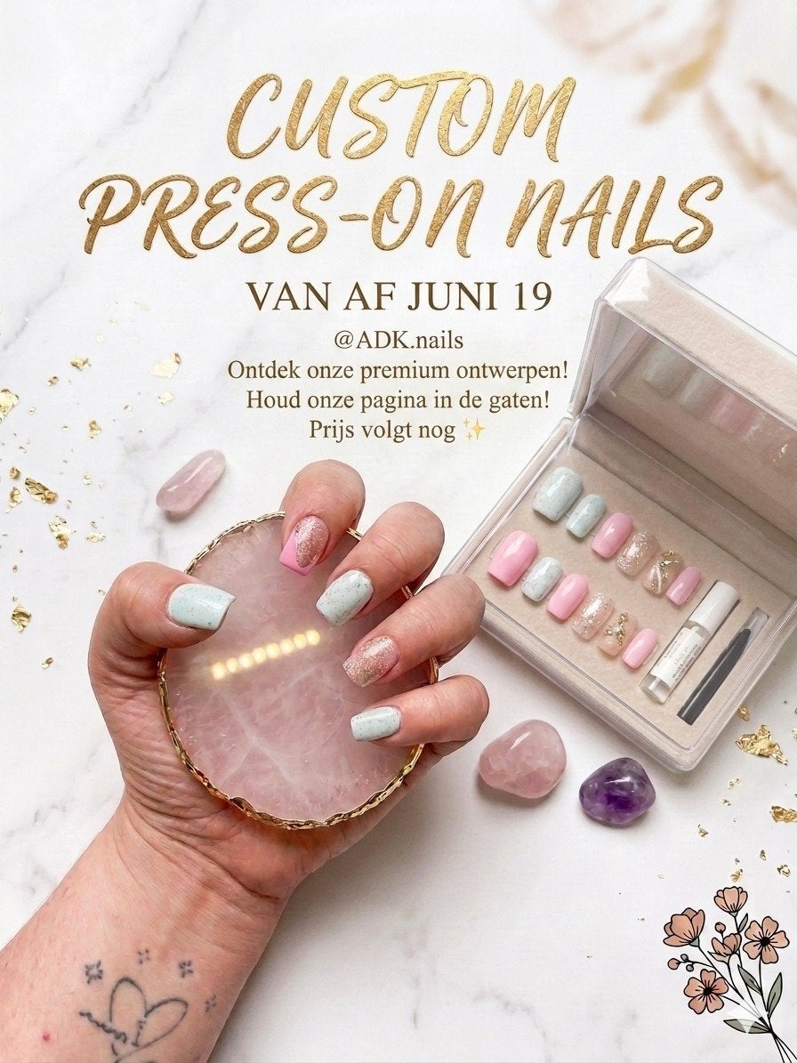 Custom press-on nails bij Interesse stuur eventje !!, Ophalen of Verzenden