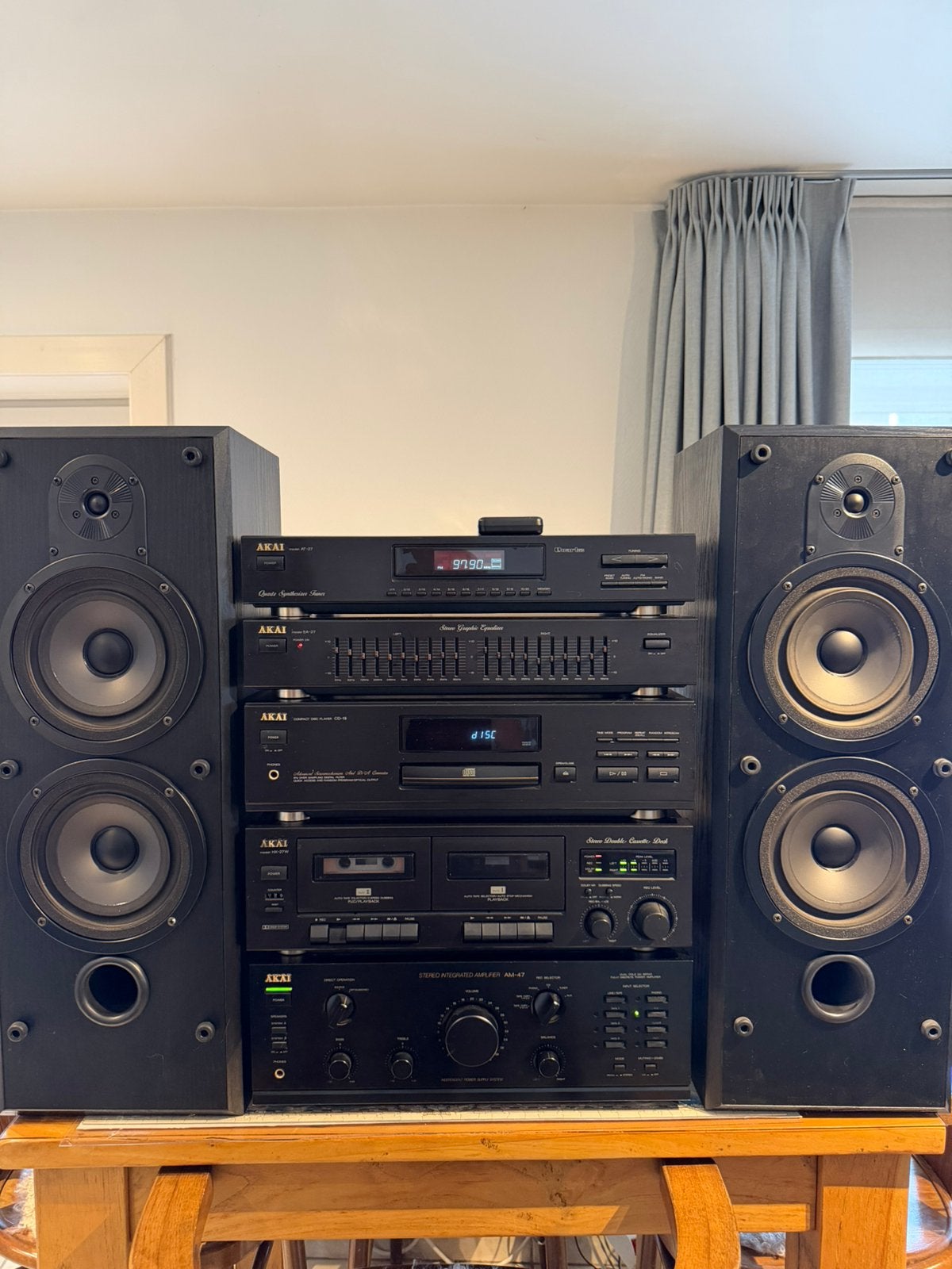 AKAI VINTAGE HIFI SET + B&W DS3 RETRO HI-FI OP Z’N BEST!, Audio, Tv en Foto, Stereoketens, Ophalen, Zo goed als nieuw, Cassettedeck