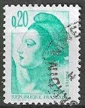 France 1982 - Yvert 2181 - Liberté de Gandon - 20e sièc (ST), Envoi, Affranchi