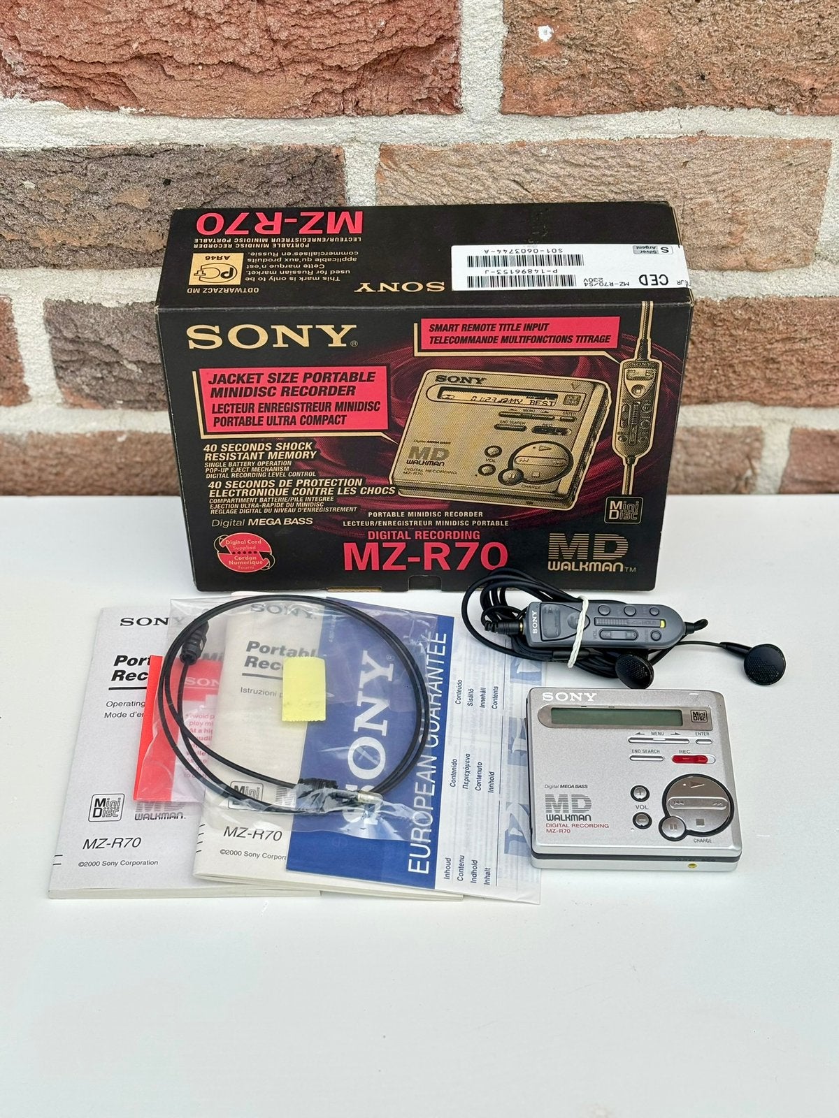Sony MZ-R70 MiniDisc Walkman Digital Recording – compleet, Audio, Tv en Foto, Walkmans, Discmans en Minidiscspelers, Minidisc-recorder