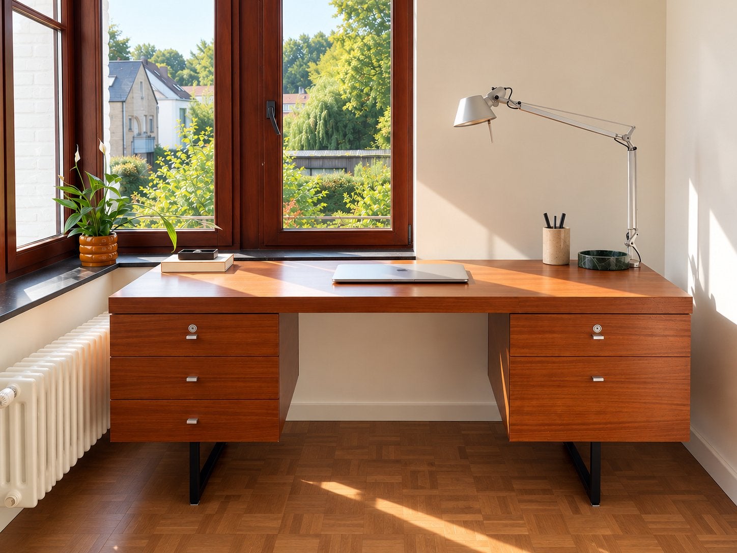 Bureau Ministre Pierre Guariche pour Meurop, Maison & Meubles, Comme neuf, Bois, Moderne, Enlèvement