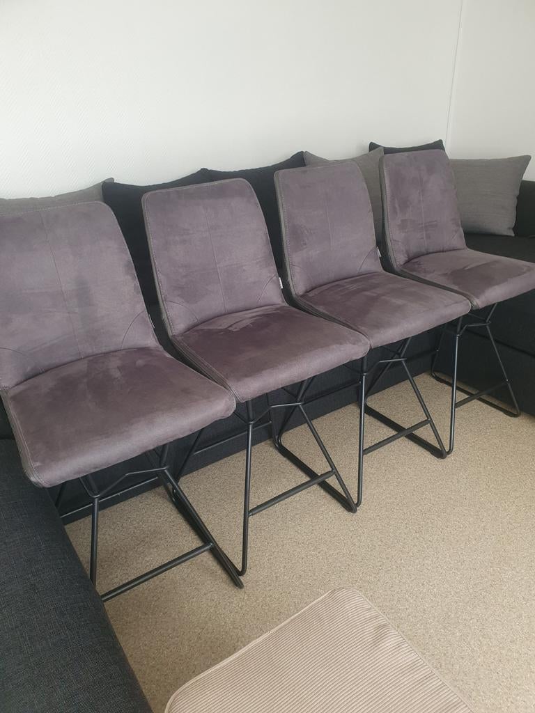 4 draaibare barkrukken  XOOON, Ophalen, Grijs