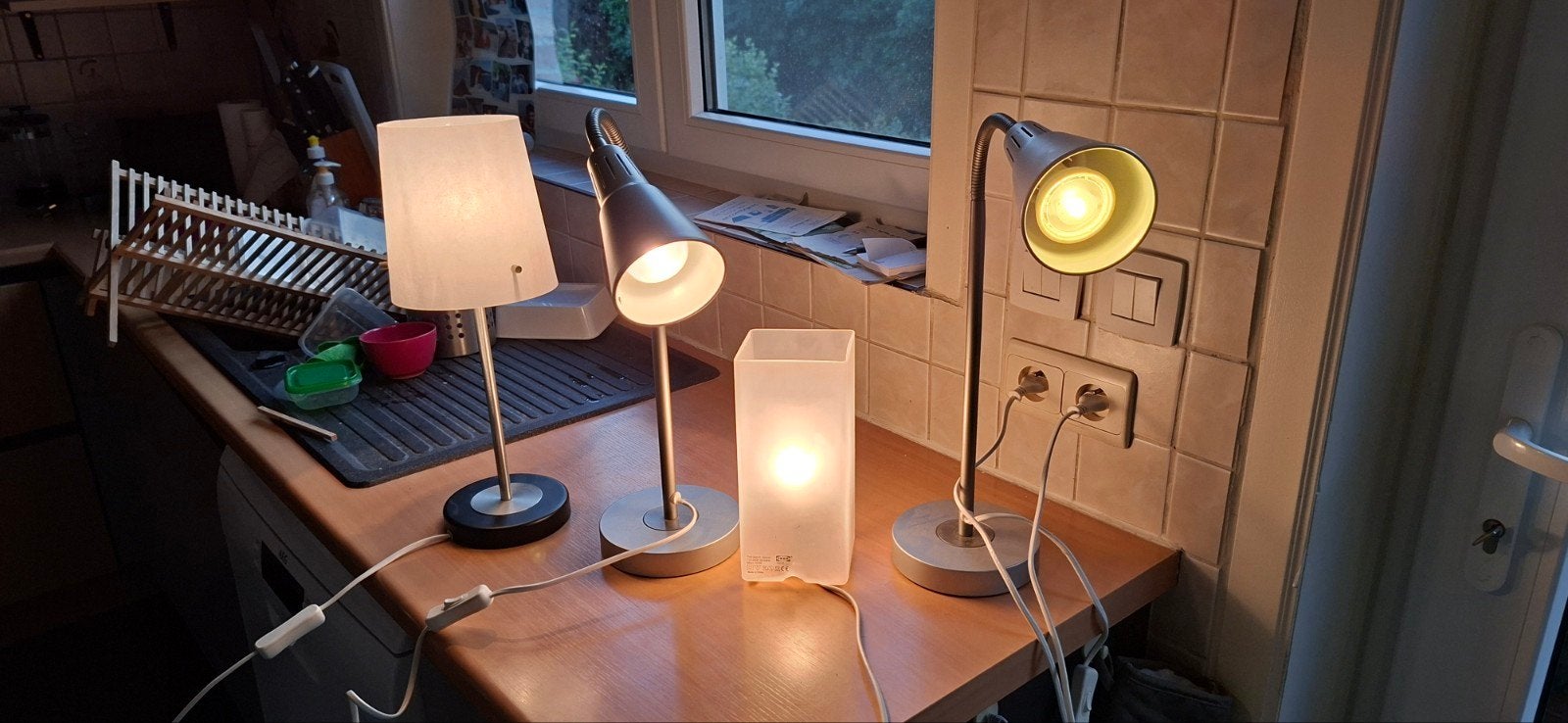 4 Lampes de bureau IKEA, Maison & Meubles, Lampes | Autre, Enlèvement