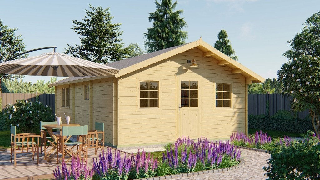 Cabane en rondins - Cadiz Garden House | 44 mm | non traité, Envoi, Neuf