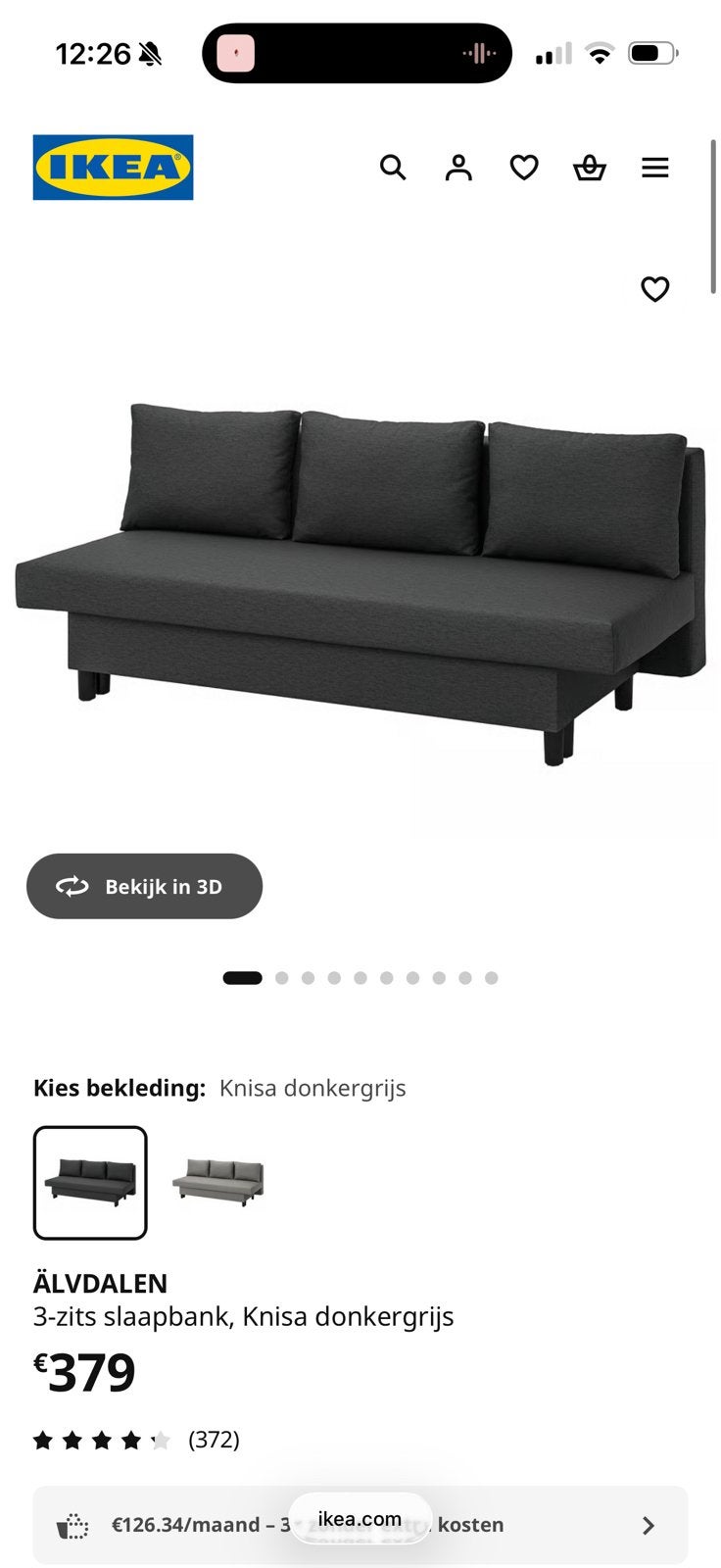 Slaapbank ikea, Maison & Meubles, Enlèvement, Comme neuf
