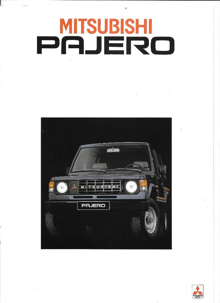 MITSUBISHI PAJERO 1982, Livres, Autos | Brochures & Magazines, Enlèvement ou Envoi, Comme neuf, Mitsubishi